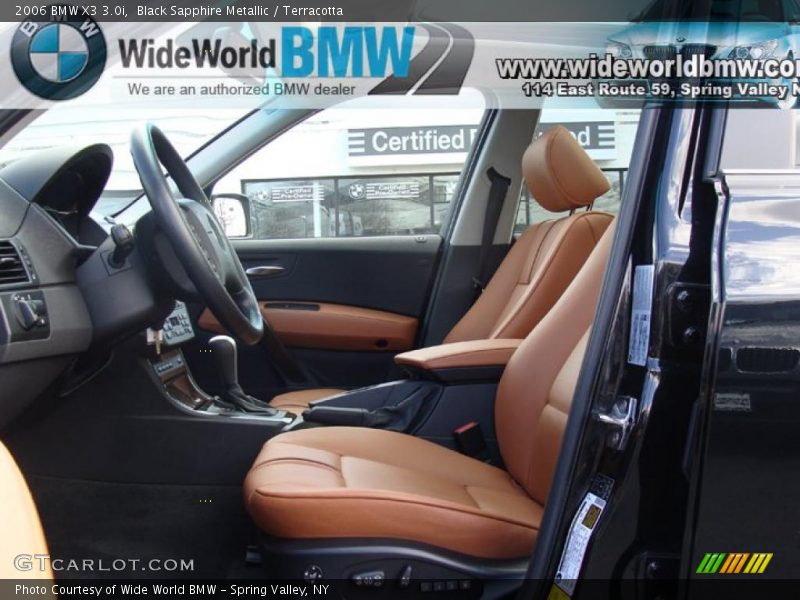 Black Sapphire Metallic / Terracotta 2006 BMW X3 3.0i
