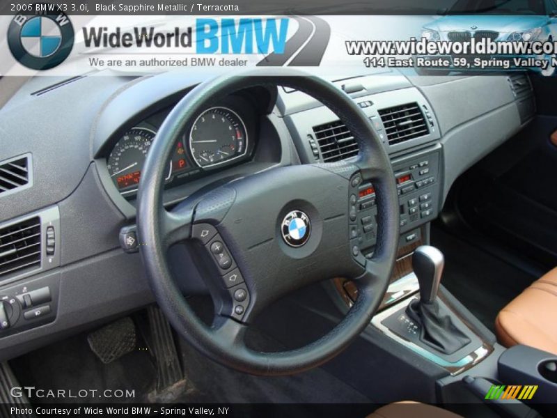 Black Sapphire Metallic / Terracotta 2006 BMW X3 3.0i
