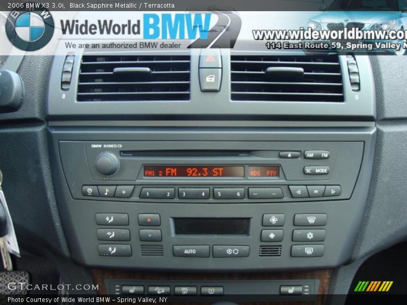 Black Sapphire Metallic / Terracotta 2006 BMW X3 3.0i