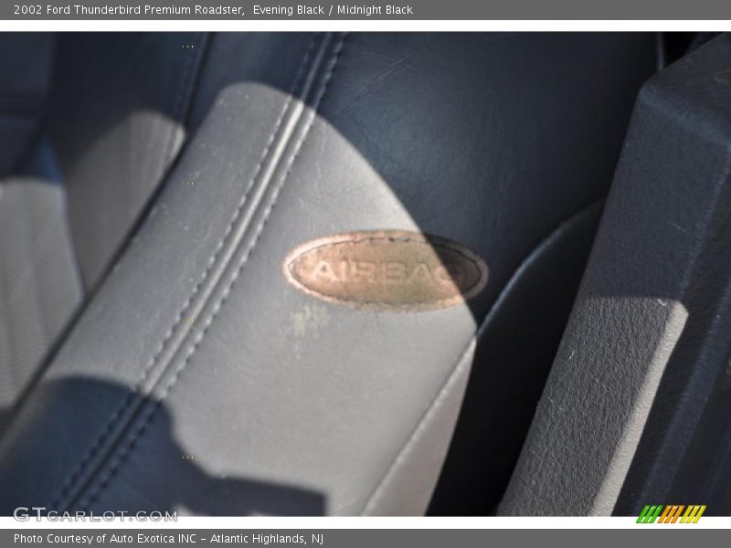 Evening Black / Midnight Black 2002 Ford Thunderbird Premium Roadster