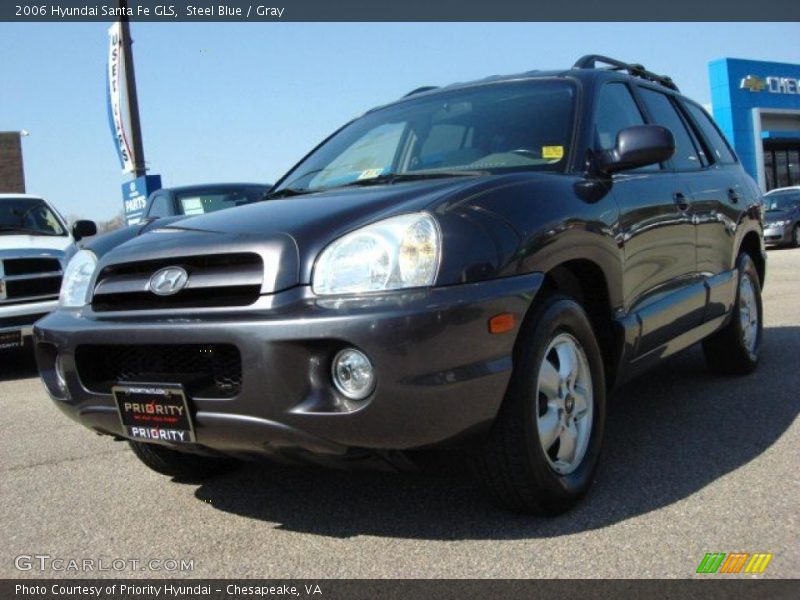 Steel Blue / Gray 2006 Hyundai Santa Fe GLS