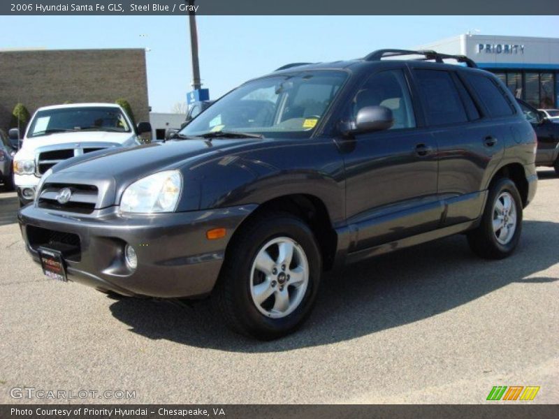 Steel Blue / Gray 2006 Hyundai Santa Fe GLS