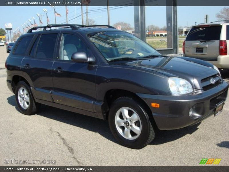 Steel Blue / Gray 2006 Hyundai Santa Fe GLS