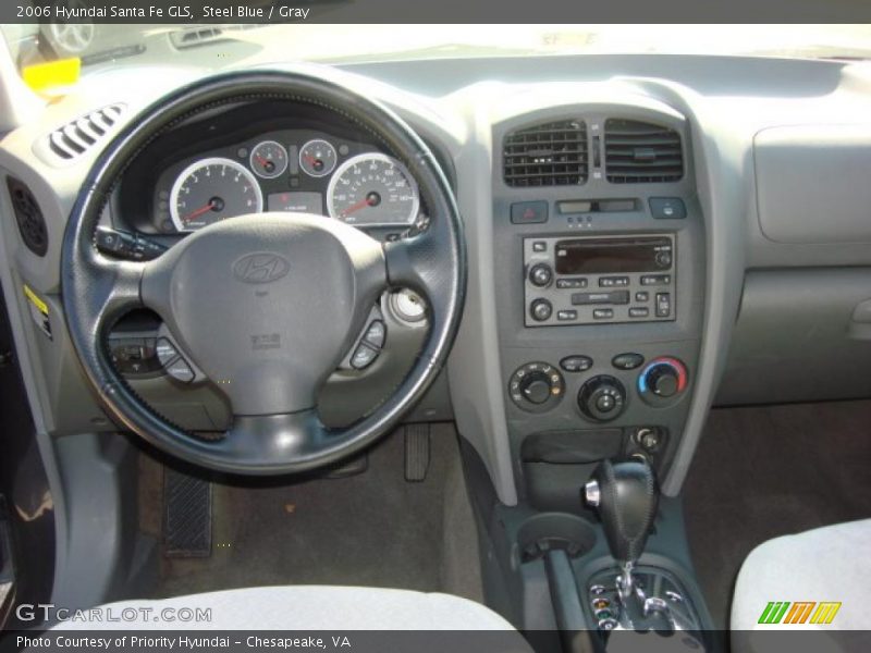 Steel Blue / Gray 2006 Hyundai Santa Fe GLS