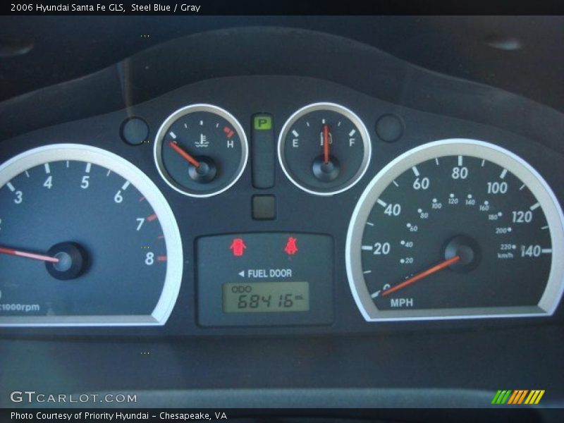 Steel Blue / Gray 2006 Hyundai Santa Fe GLS