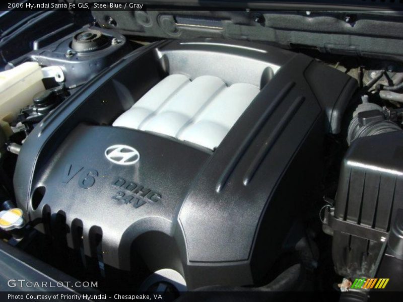 Steel Blue / Gray 2006 Hyundai Santa Fe GLS