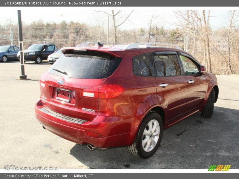 Ruby Red Pearl / Desert Beige 2010 Subaru Tribeca 3.6R Touring