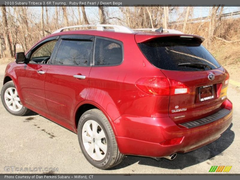 Ruby Red Pearl / Desert Beige 2010 Subaru Tribeca 3.6R Touring