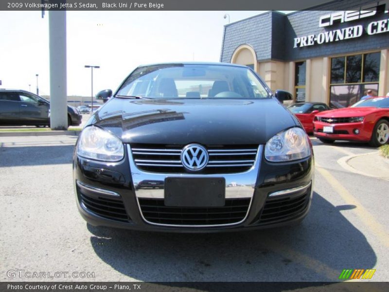 Black Uni / Pure Beige 2009 Volkswagen Jetta S Sedan