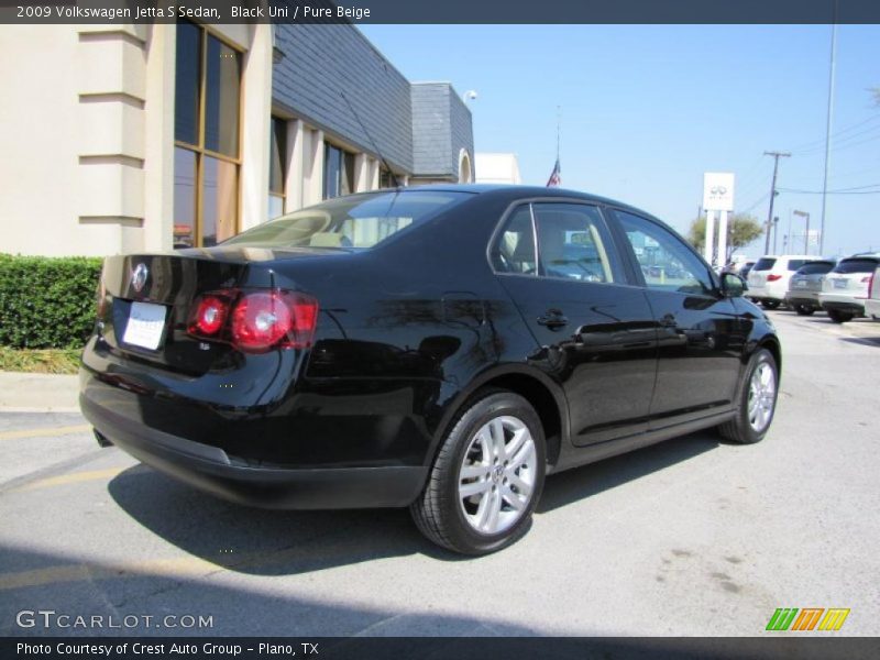 Black Uni / Pure Beige 2009 Volkswagen Jetta S Sedan