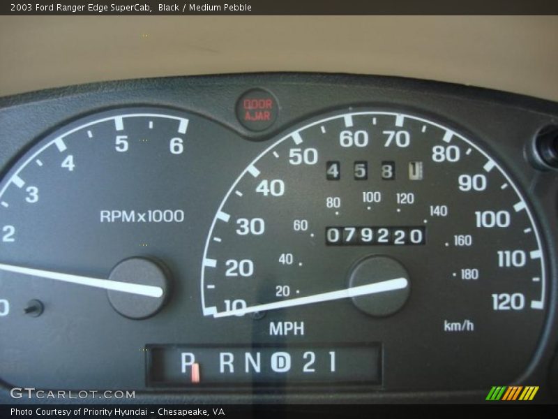 Black / Medium Pebble 2003 Ford Ranger Edge SuperCab