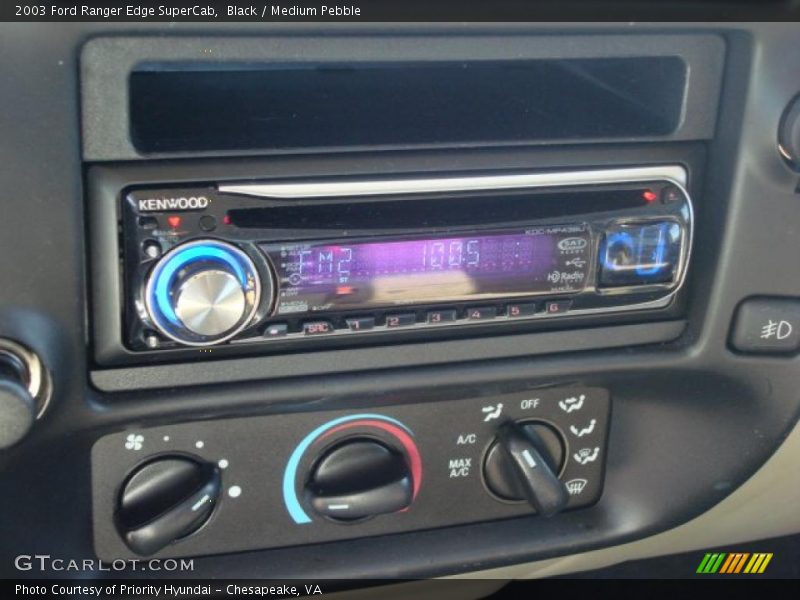 Black / Medium Pebble 2003 Ford Ranger Edge SuperCab