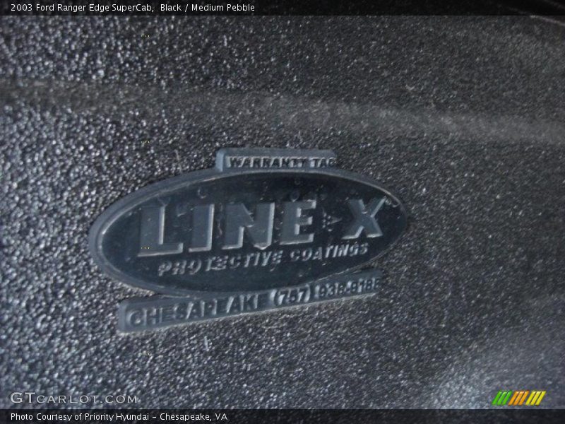Black / Medium Pebble 2003 Ford Ranger Edge SuperCab