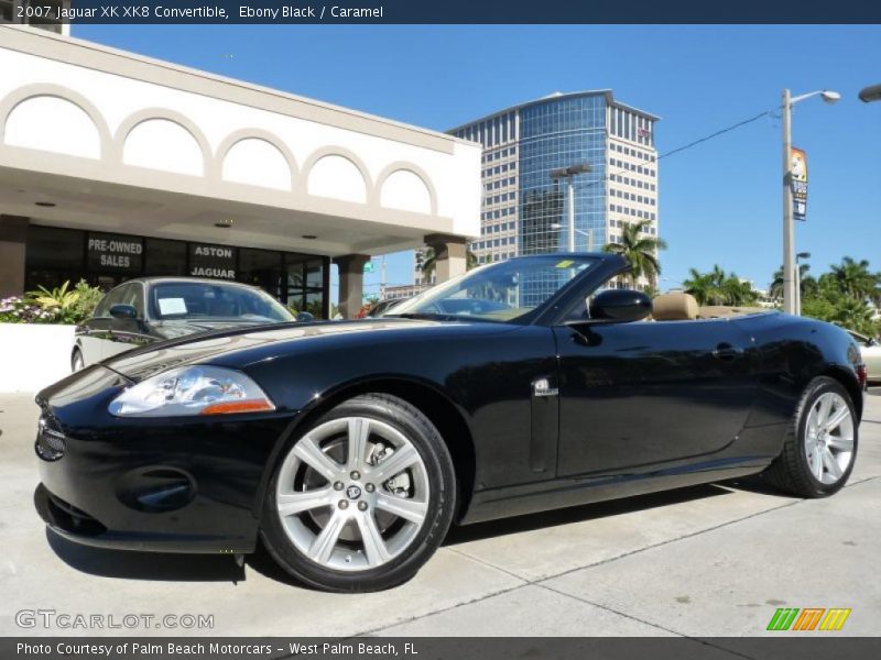 Ebony Black / Caramel 2007 Jaguar XK XK8 Convertible
