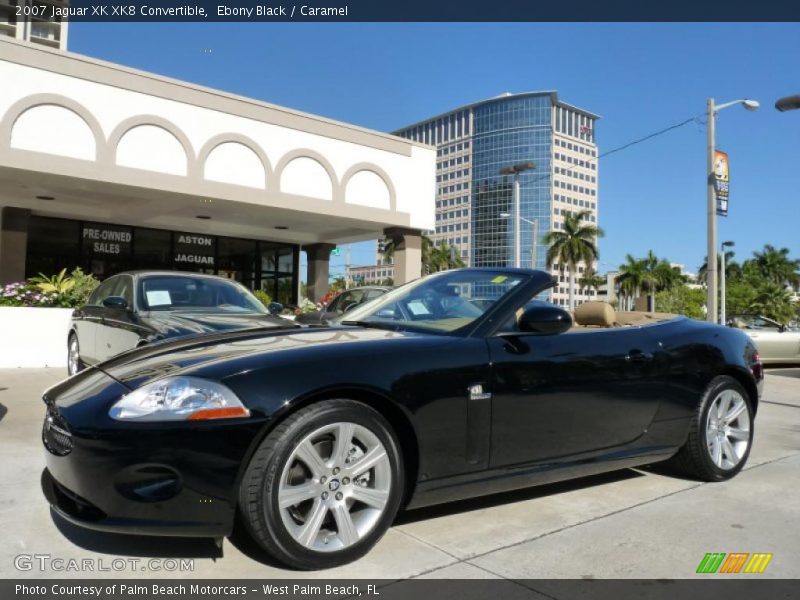 Ebony Black / Caramel 2007 Jaguar XK XK8 Convertible