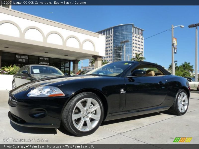 Ebony Black / Caramel 2007 Jaguar XK XK8 Convertible