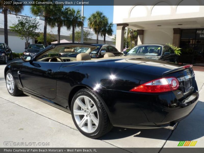 Ebony Black / Caramel 2007 Jaguar XK XK8 Convertible