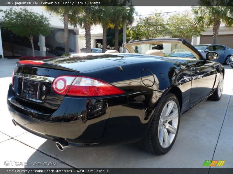 Ebony Black / Caramel 2007 Jaguar XK XK8 Convertible