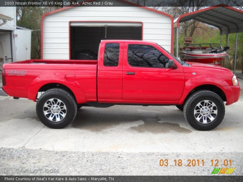 Aztec Red / Gray 2003 Nissan Frontier XE V6 King Cab 4x4