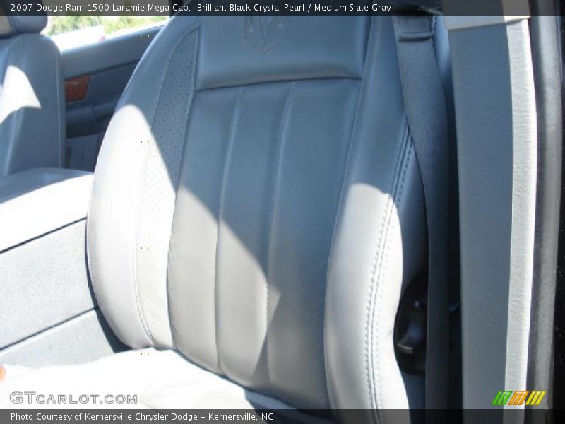 Brilliant Black Crystal Pearl / Medium Slate Gray 2007 Dodge Ram 1500 Laramie Mega Cab