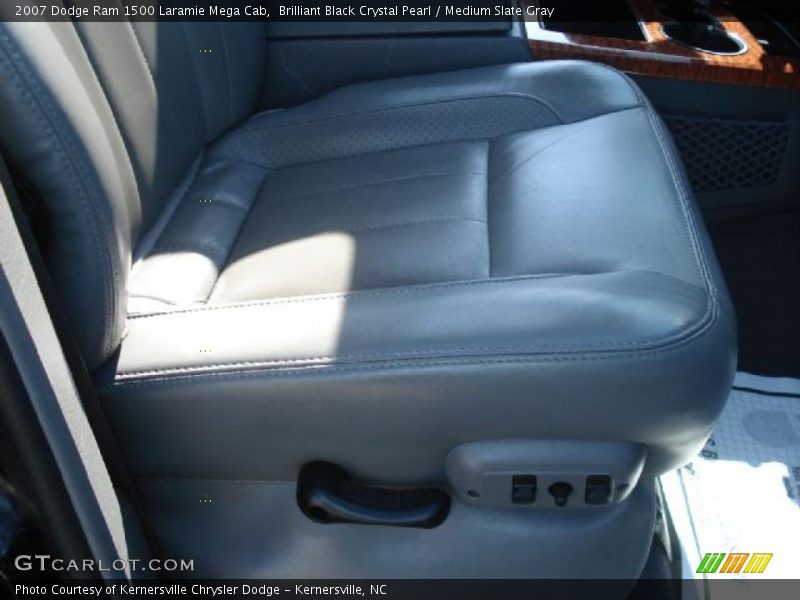 Brilliant Black Crystal Pearl / Medium Slate Gray 2007 Dodge Ram 1500 Laramie Mega Cab
