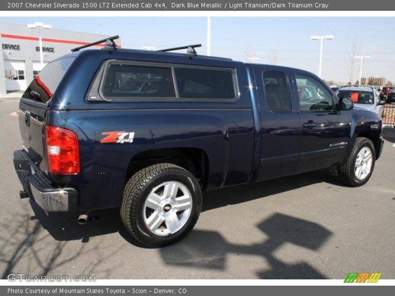 Dark Blue Metallic / Light Titanium/Dark Titanium Gray 2007 Chevrolet Silverado 1500 LTZ Extended Cab 4x4