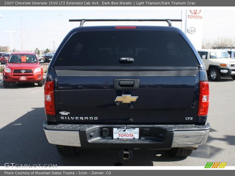 Dark Blue Metallic / Light Titanium/Dark Titanium Gray 2007 Chevrolet Silverado 1500 LTZ Extended Cab 4x4