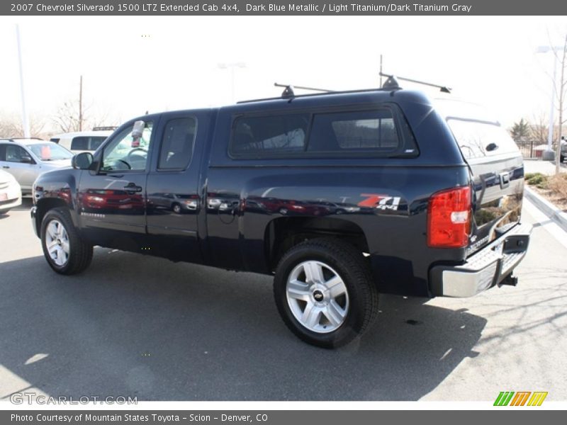 Dark Blue Metallic / Light Titanium/Dark Titanium Gray 2007 Chevrolet Silverado 1500 LTZ Extended Cab 4x4