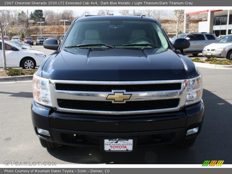 Dark Blue Metallic / Light Titanium/Dark Titanium Gray 2007 Chevrolet Silverado 1500 LTZ Extended Cab 4x4