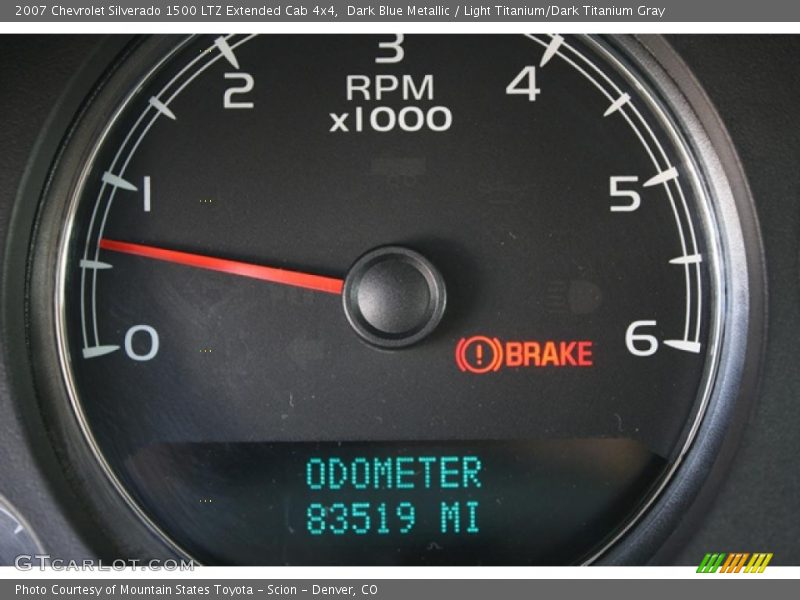 Dark Blue Metallic / Light Titanium/Dark Titanium Gray 2007 Chevrolet Silverado 1500 LTZ Extended Cab 4x4
