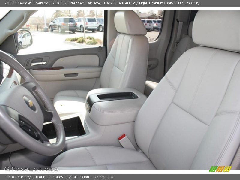 Dark Blue Metallic / Light Titanium/Dark Titanium Gray 2007 Chevrolet Silverado 1500 LTZ Extended Cab 4x4