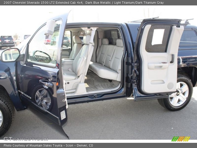 Dark Blue Metallic / Light Titanium/Dark Titanium Gray 2007 Chevrolet Silverado 1500 LTZ Extended Cab 4x4