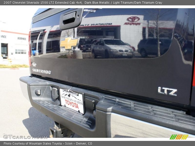 Dark Blue Metallic / Light Titanium/Dark Titanium Gray 2007 Chevrolet Silverado 1500 LTZ Extended Cab 4x4