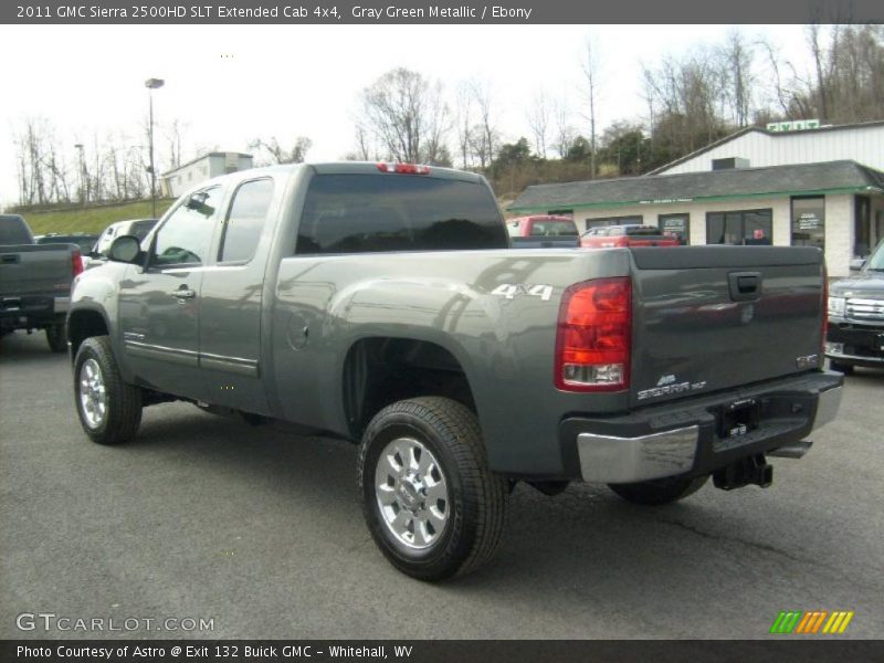 Gray Green Metallic / Ebony 2011 GMC Sierra 2500HD SLT Extended Cab 4x4