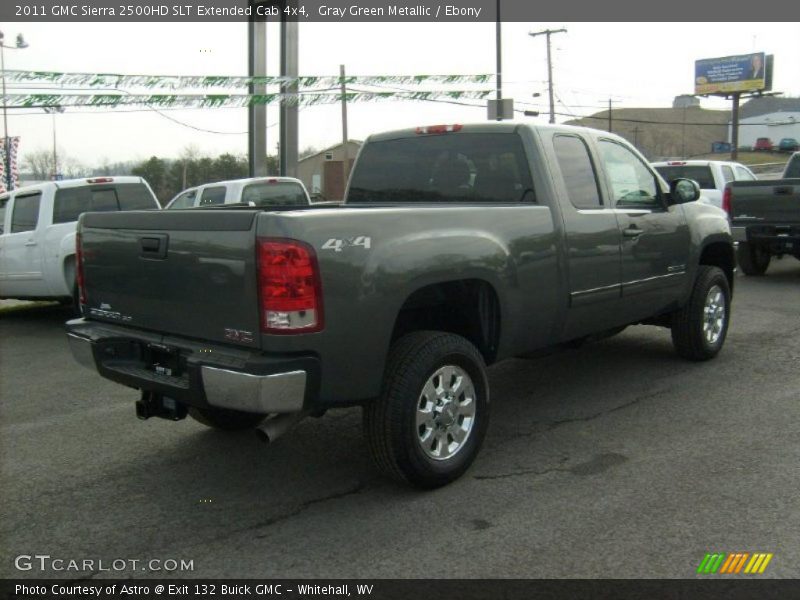 Gray Green Metallic / Ebony 2011 GMC Sierra 2500HD SLT Extended Cab 4x4
