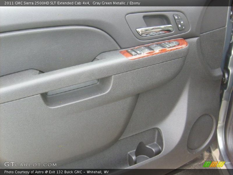 Gray Green Metallic / Ebony 2011 GMC Sierra 2500HD SLT Extended Cab 4x4
