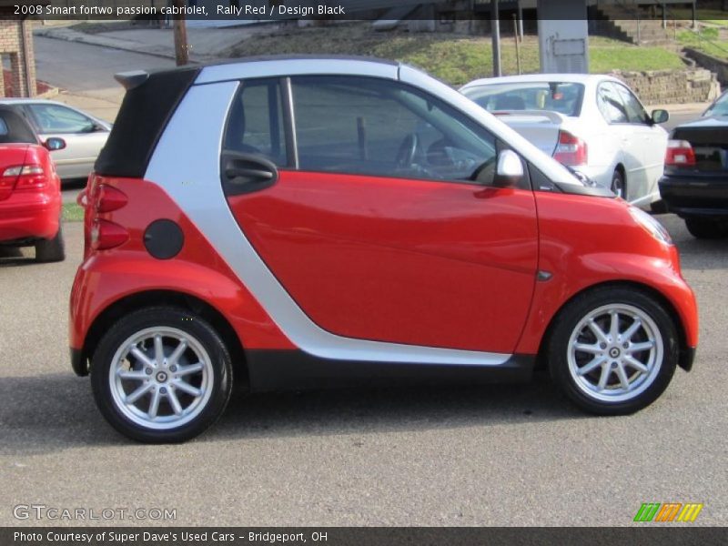 Rally Red / Design Black 2008 Smart fortwo passion cabriolet