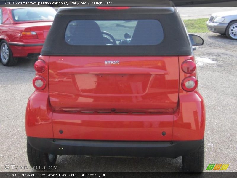 Rally Red / Design Black 2008 Smart fortwo passion cabriolet