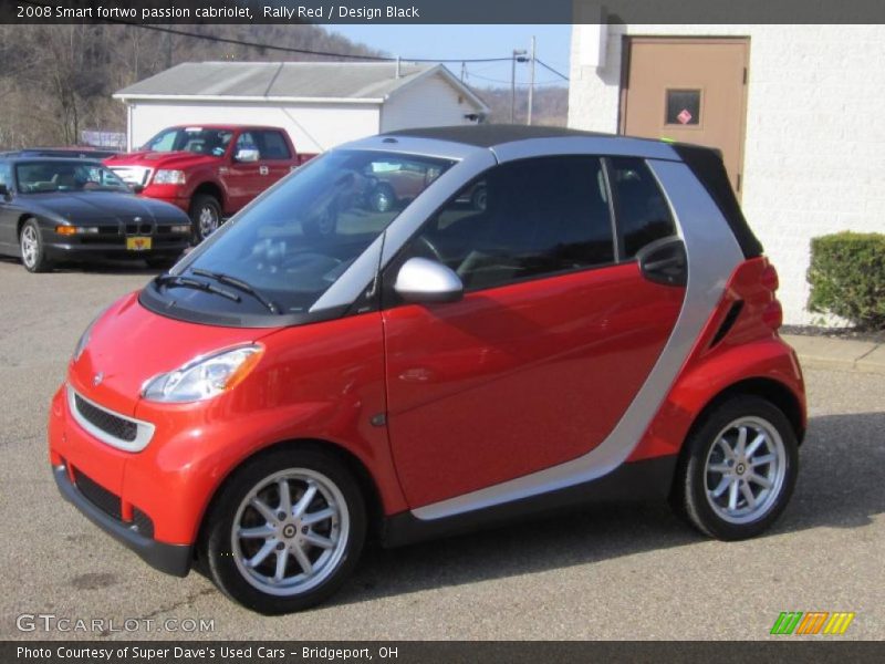 Rally Red / Design Black 2008 Smart fortwo passion cabriolet