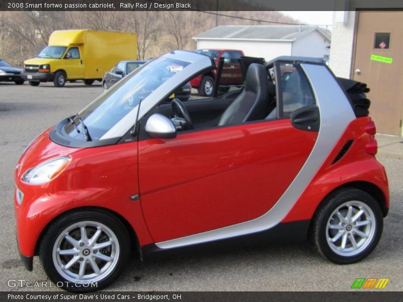 Rally Red / Design Black 2008 Smart fortwo passion cabriolet