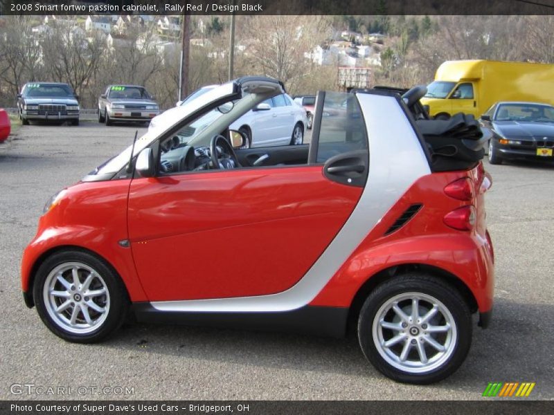 Rally Red / Design Black 2008 Smart fortwo passion cabriolet