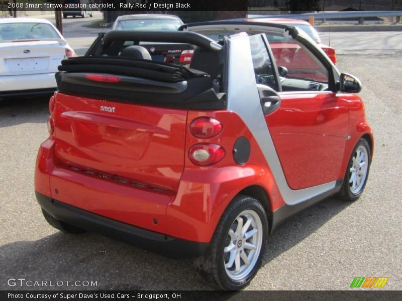 Rally Red / Design Black 2008 Smart fortwo passion cabriolet