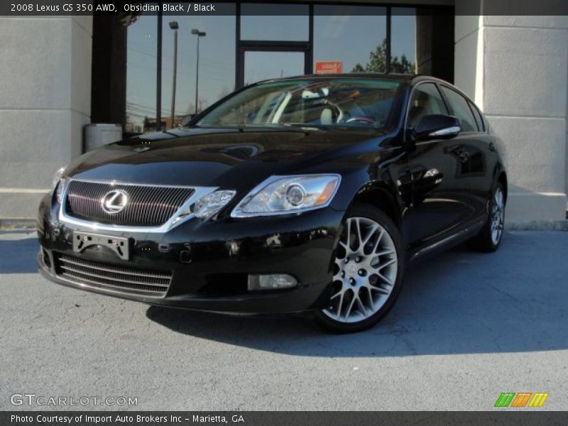 Obsidian Black / Black 2008 Lexus GS 350 AWD