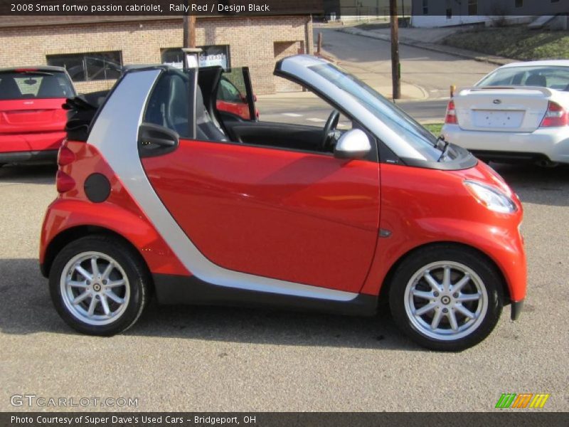 Rally Red / Design Black 2008 Smart fortwo passion cabriolet