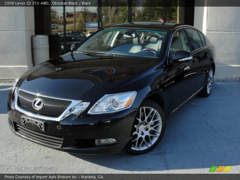 Obsidian Black / Black 2008 Lexus GS 350 AWD