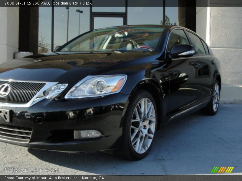Obsidian Black / Black 2008 Lexus GS 350 AWD