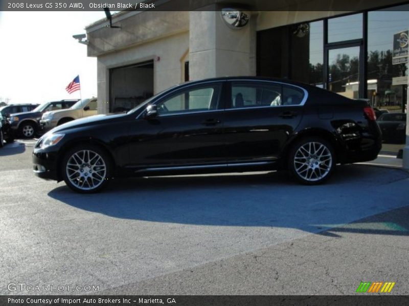 Obsidian Black / Black 2008 Lexus GS 350 AWD
