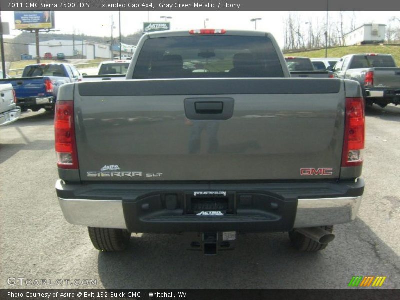 Gray Green Metallic / Ebony 2011 GMC Sierra 2500HD SLT Extended Cab 4x4