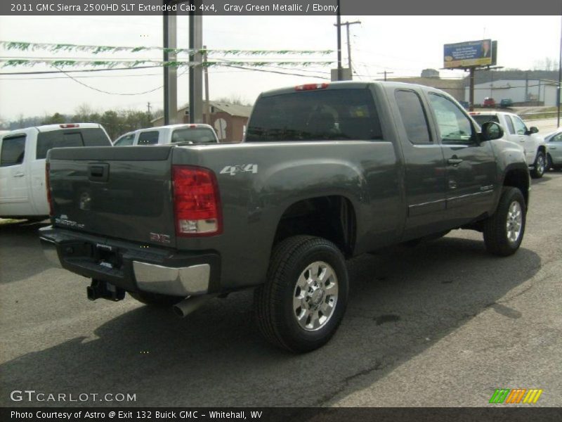 Gray Green Metallic / Ebony 2011 GMC Sierra 2500HD SLT Extended Cab 4x4