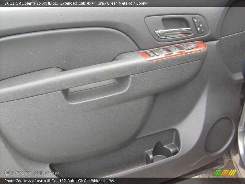 Gray Green Metallic / Ebony 2011 GMC Sierra 2500HD SLT Extended Cab 4x4